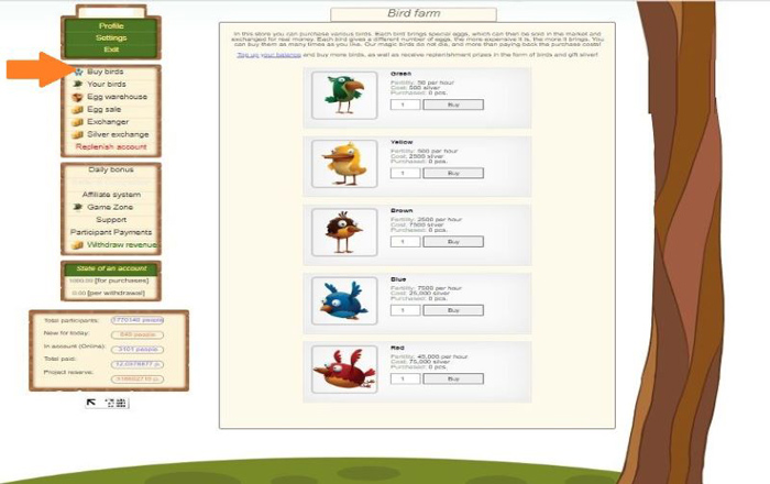 خرید پرنده در بازی Money Birds